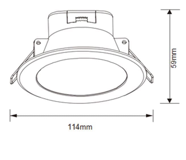 RENO 10W Led Downlight 90mm Tri-Colour Select Dimmable-LED downlight-Qzao